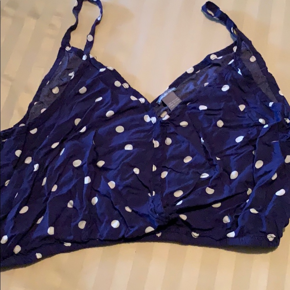 NEVER WORN Polka dot crop top